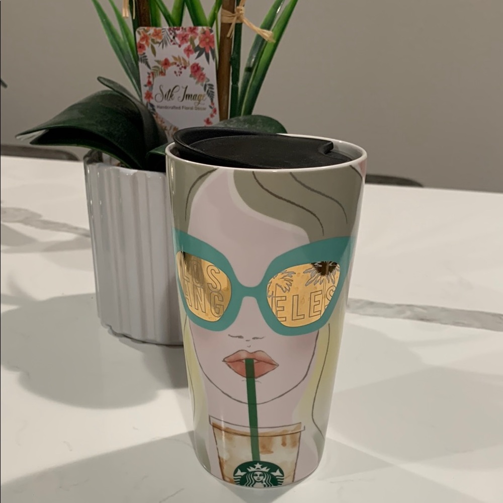 Starbucks Los Angeles Mug with Green and Yellow Accents